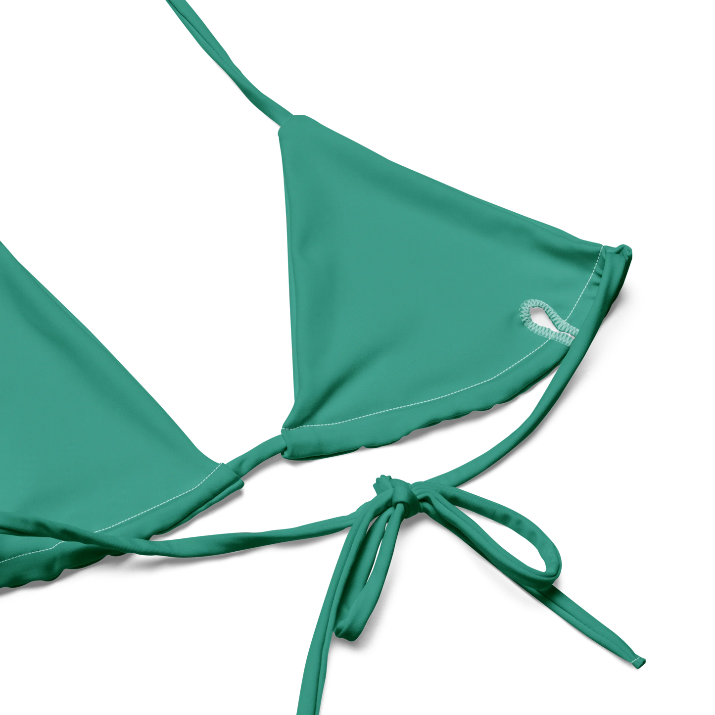 Marine Green Basic Recycled String Bikini Top