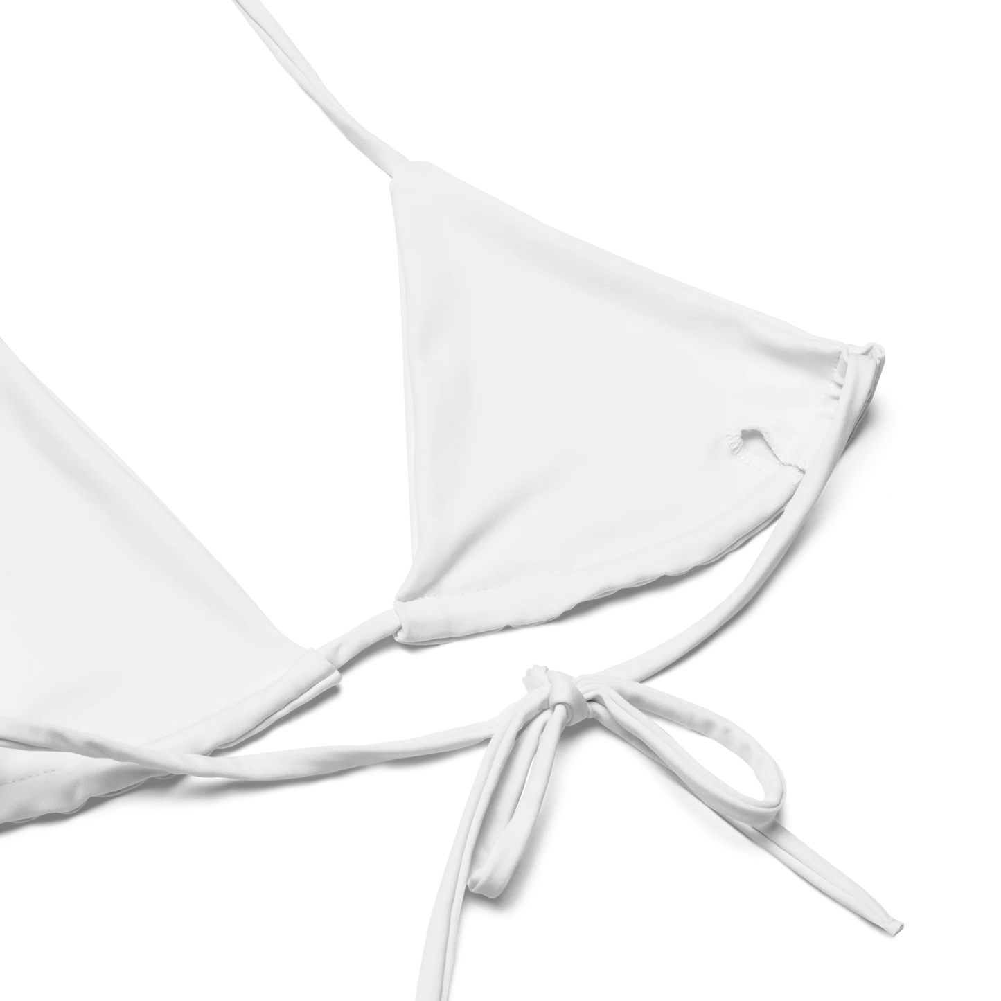 Brilliant White Basic Recycled String Bikini Top