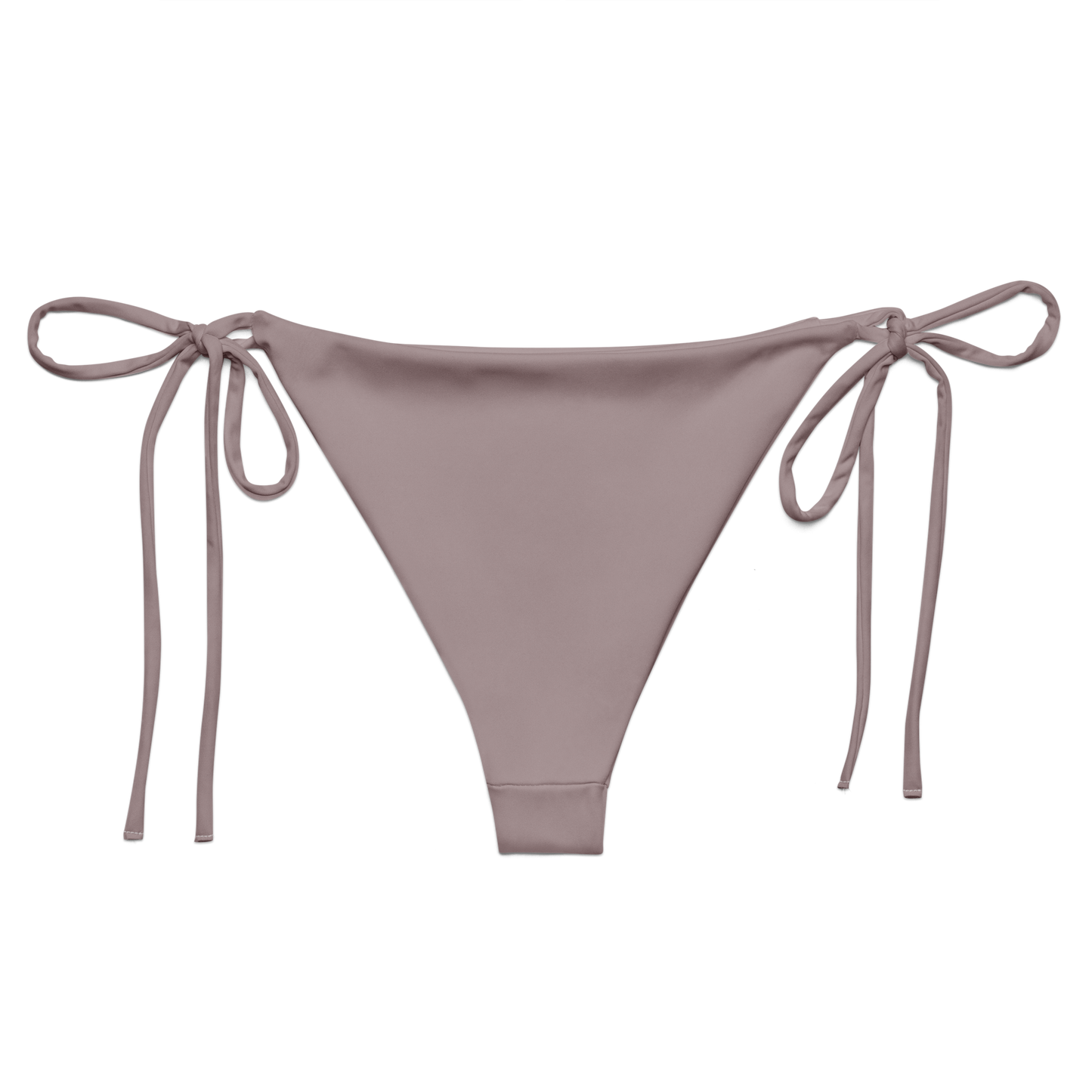 Pinkish Gray Basic Recycled String Bikini Bottom