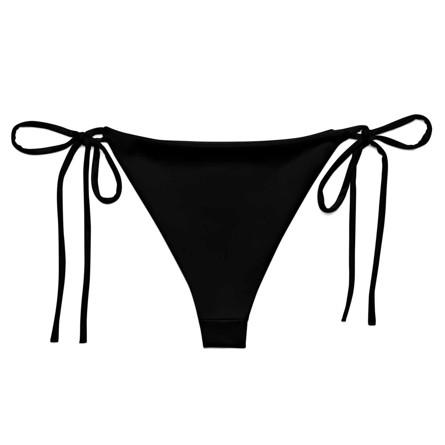 Crystal Black Basic Recycled String Bikini Bottom