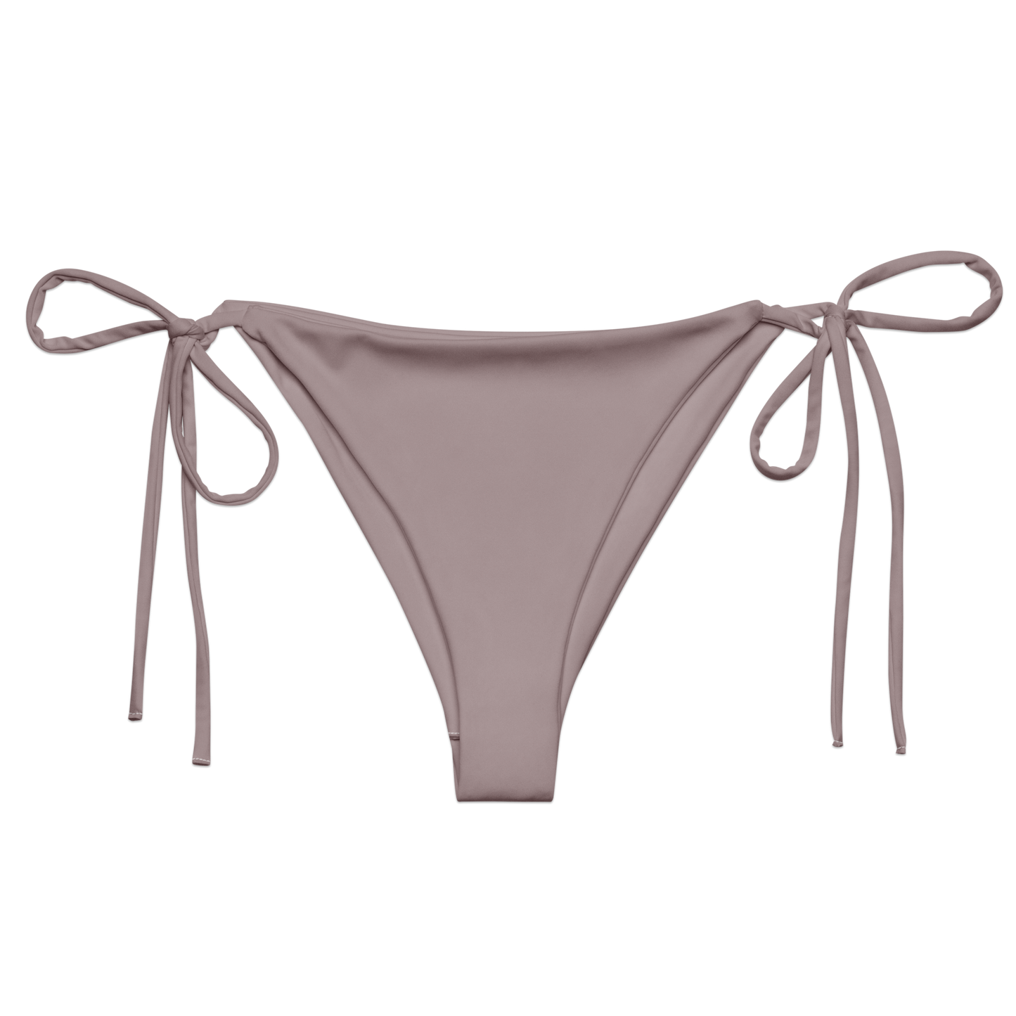 Pinkish Gray Basic Recycled String Bikini Bottom