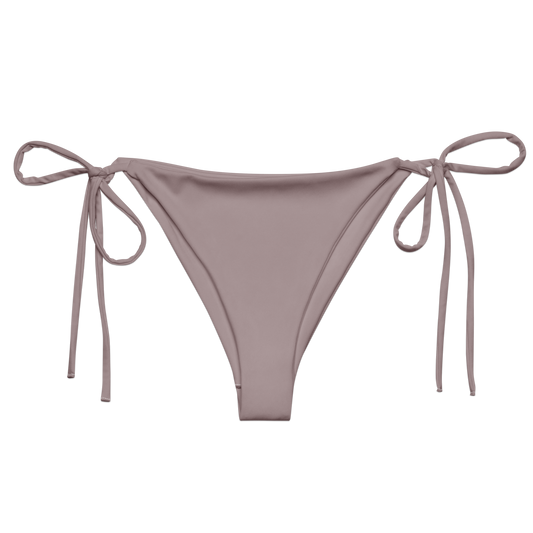 Pinkish Gray Basic Recycled String Bikini Bottom