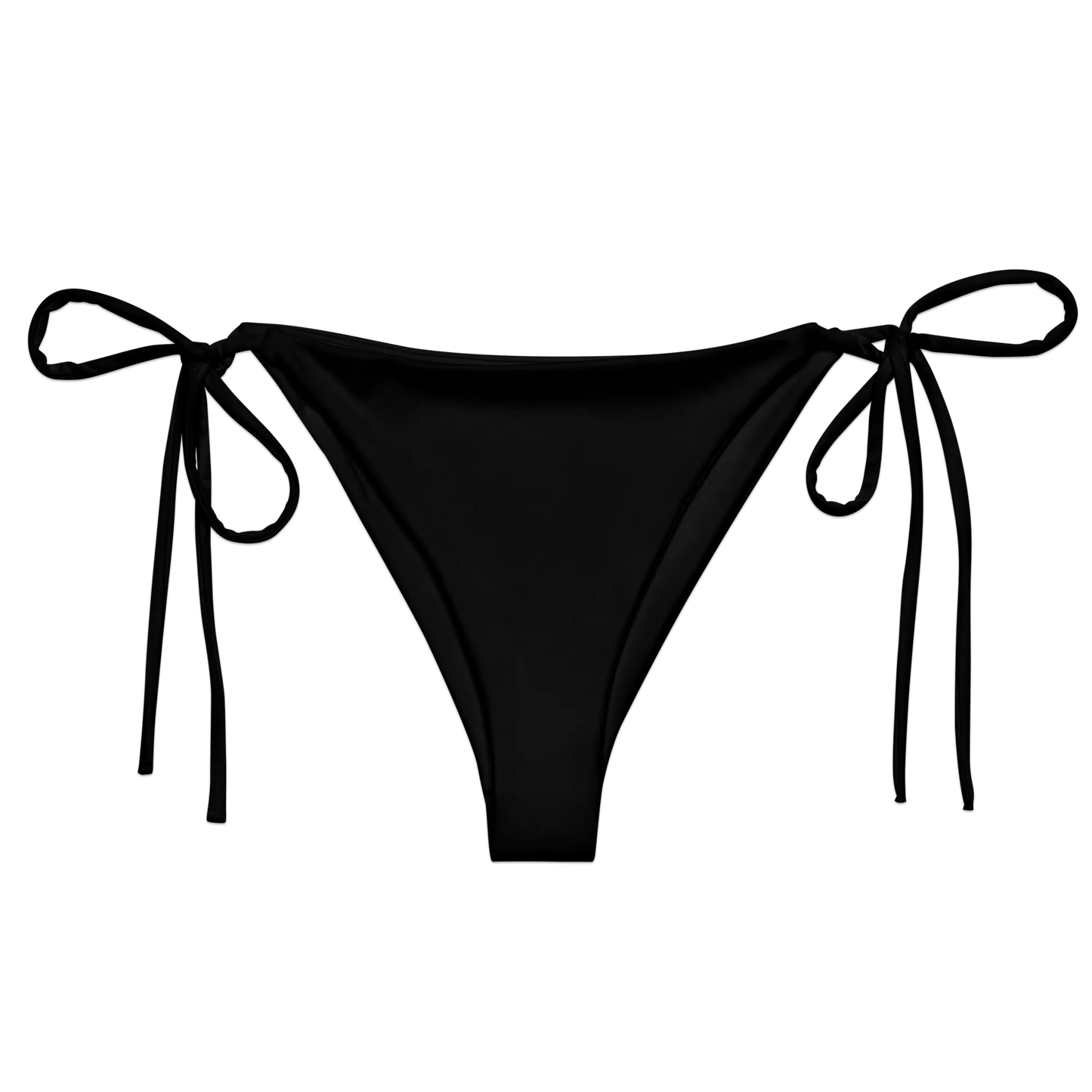 Crystal Black Basic Recycled String Bikini Bottom