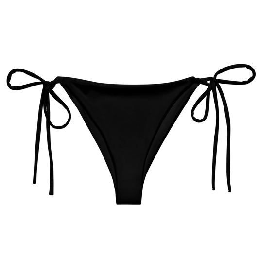 Crystal Black Basic Recycled String Bikini Bottom