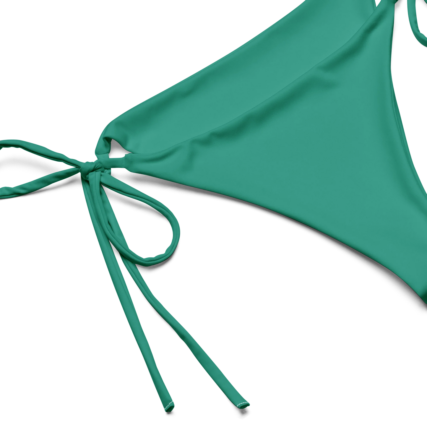 Marine Green Basic Recycled String Bikini Bottom