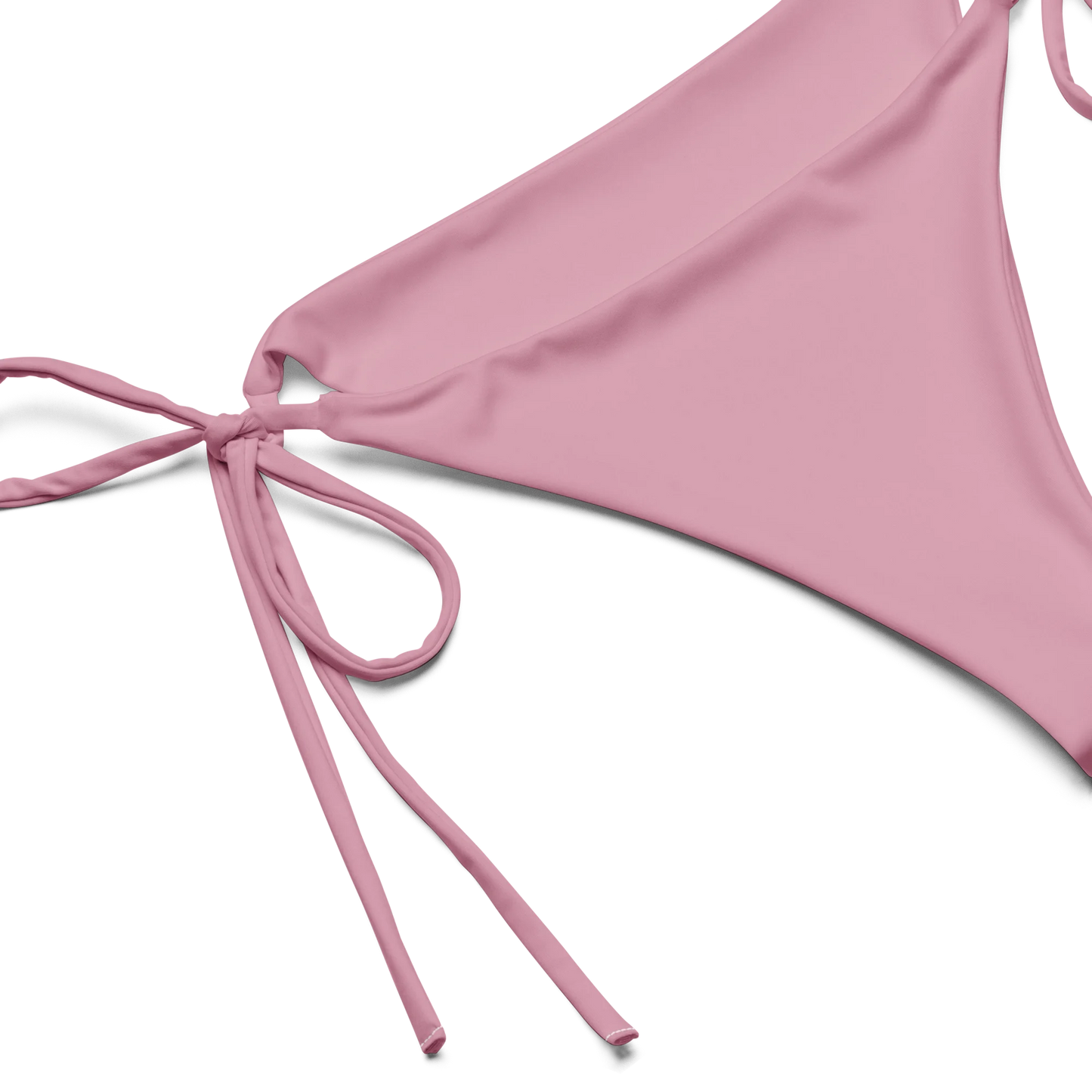 Soft Pink Basic Recycled String Bikini Bottom