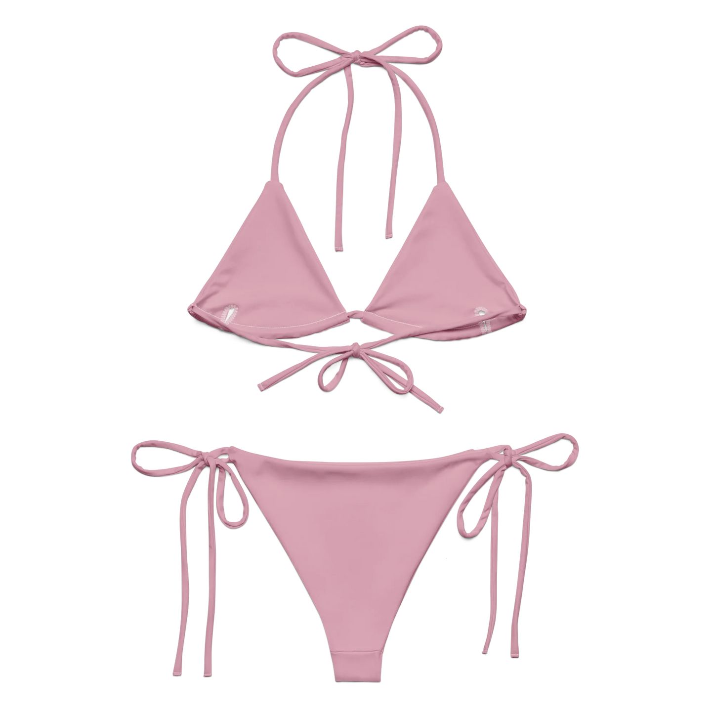 Soft Pink Basic Recycled String Bikini