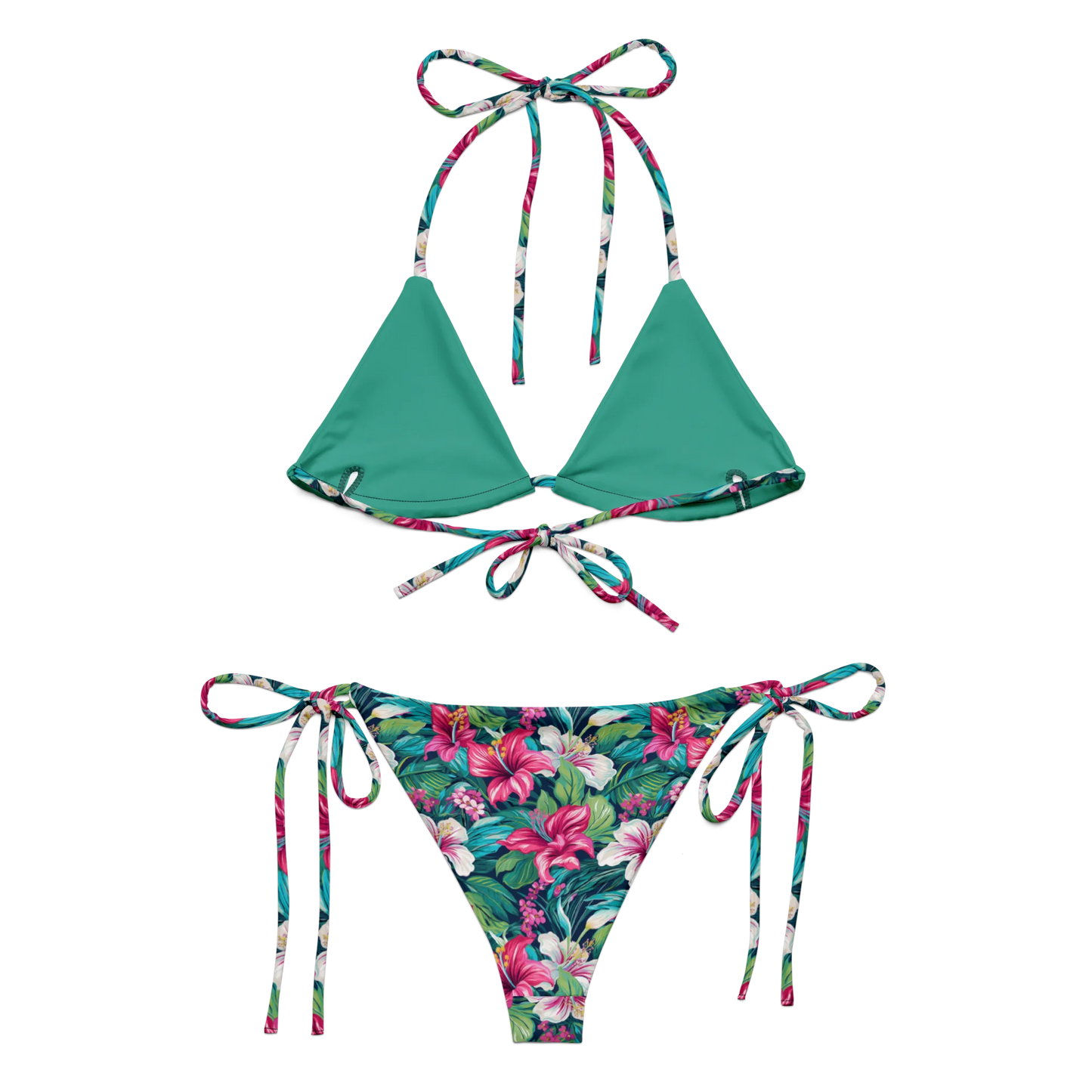 Lavish Blossoms Recycled String Bikini