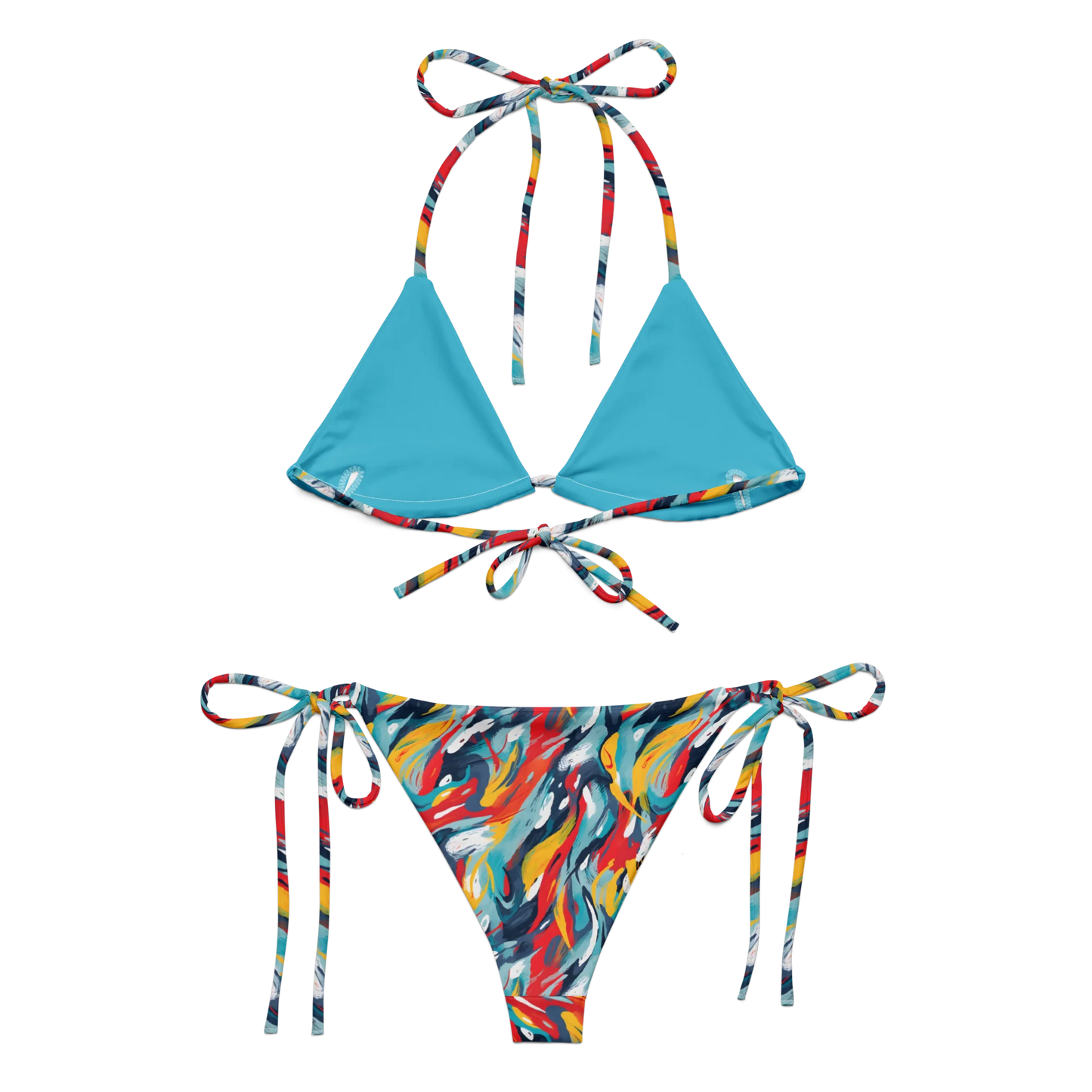 Bright Meadows Recycled String Bikini