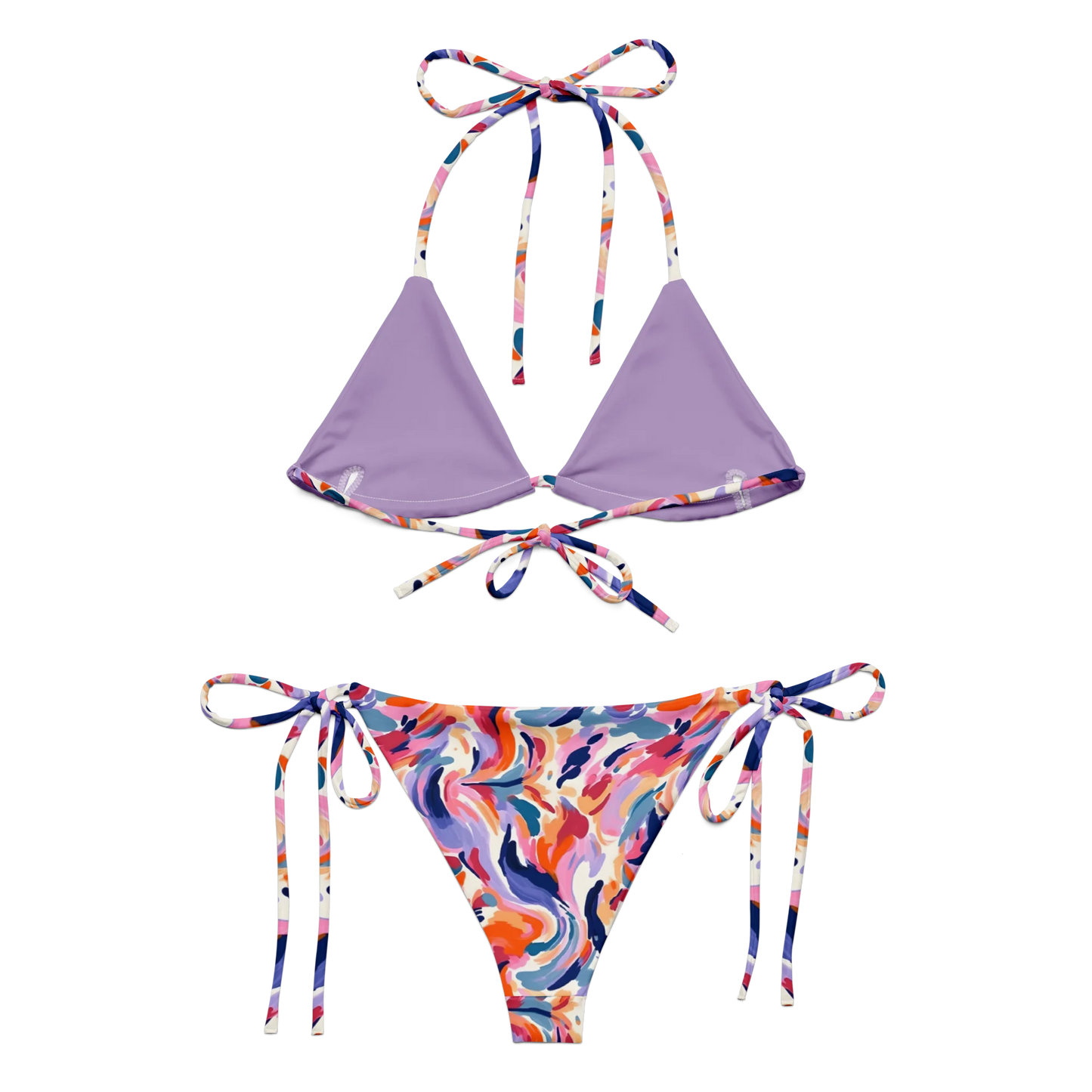 Ebullient Blossoms Recycled String Bikini