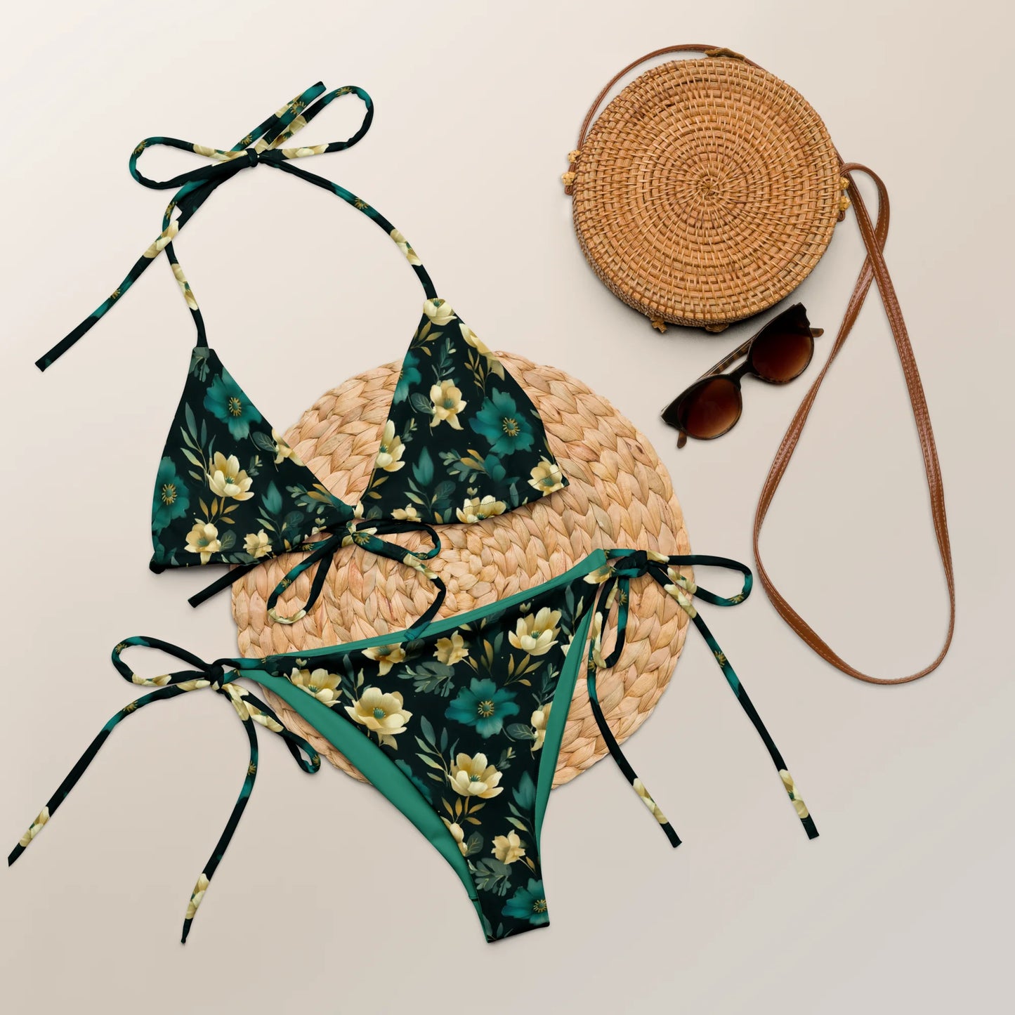 Minimalist Blooms Recycled Bikini