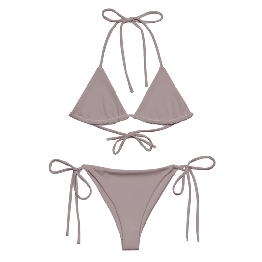 Pinkish Gray Basic Recycled String Bikini