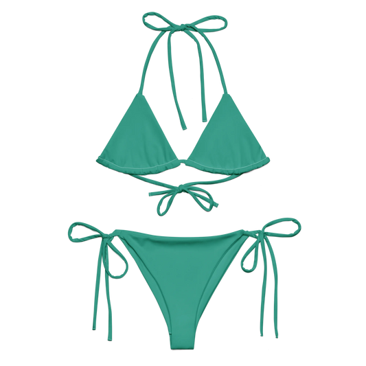 Marine Green Basic Recycled String Bikini