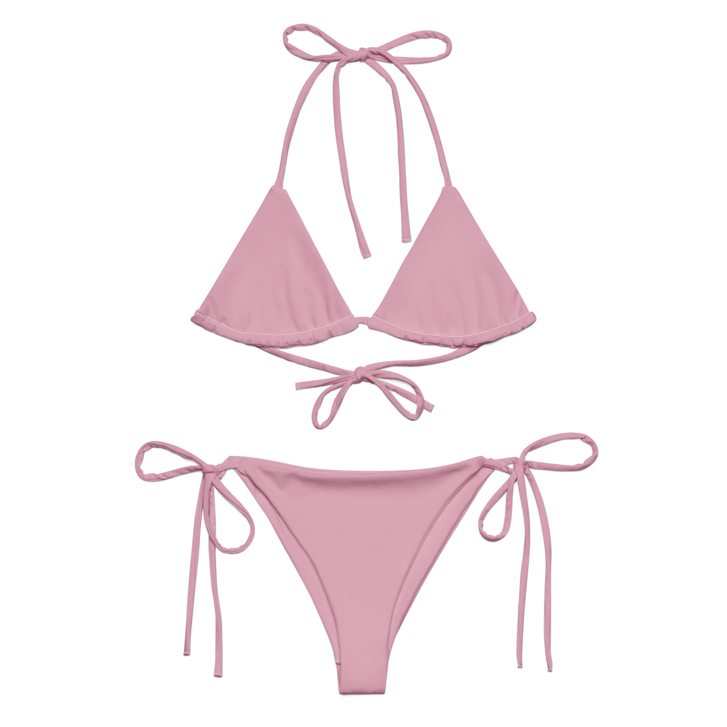 Soft Pink Basic Recycled String Bikini