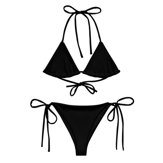 Crystal Black Basic Basic Recycled String Bikini