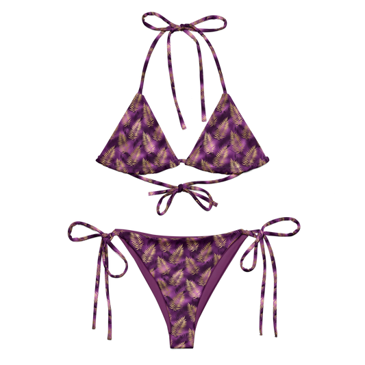 Violet & Gold Tropical Magic Recycled String Bikini