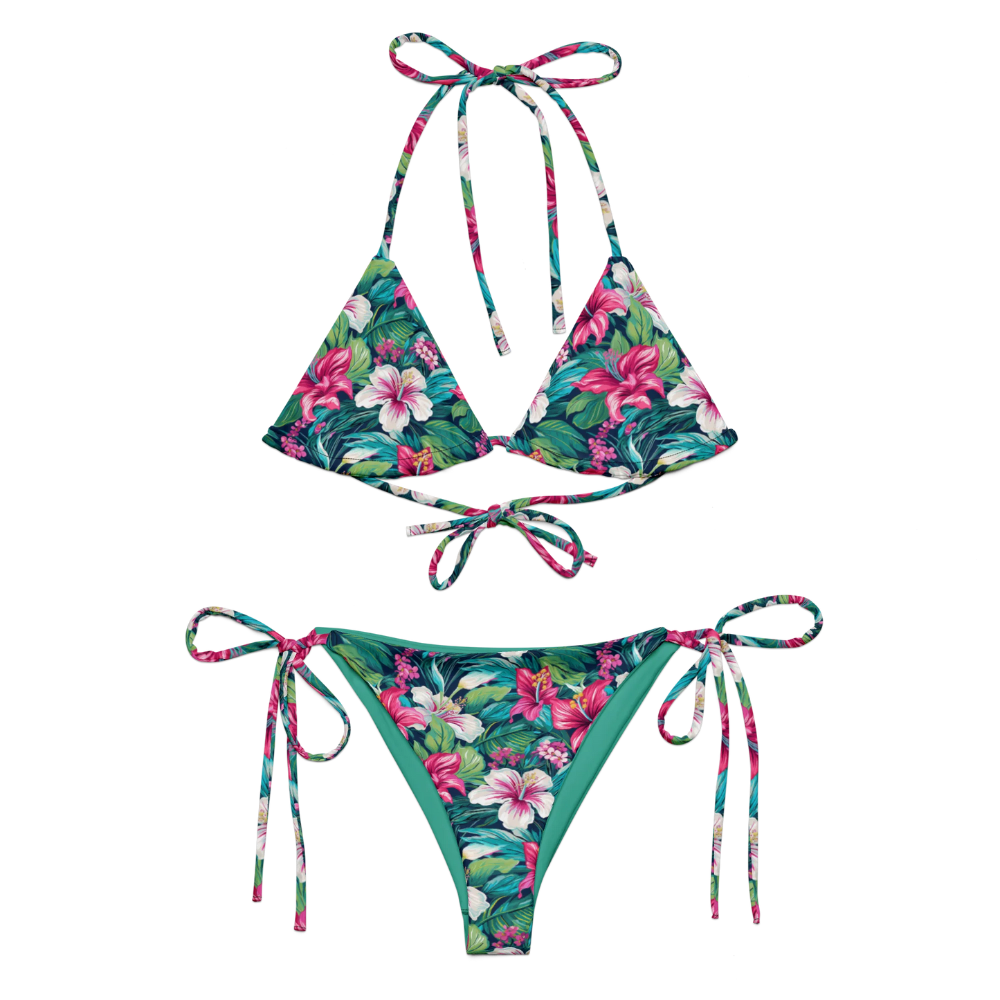 Lavish Blossoms Recycled String Bikini