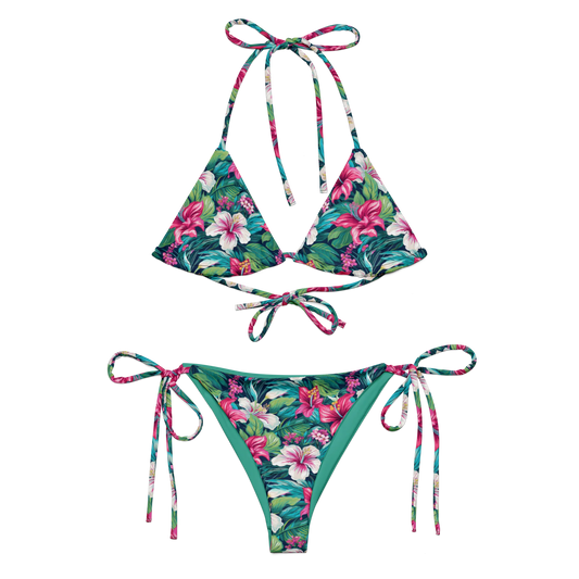 Lavish Blossoms Recycled String Bikini