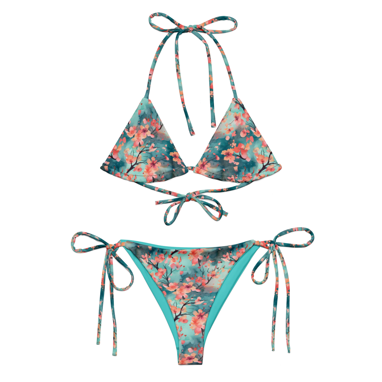 Fragile Sakura Bloom Recycled String Bikini