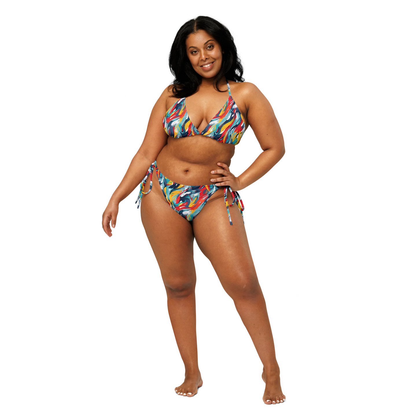 Bright Meadows Recycled String Bikini