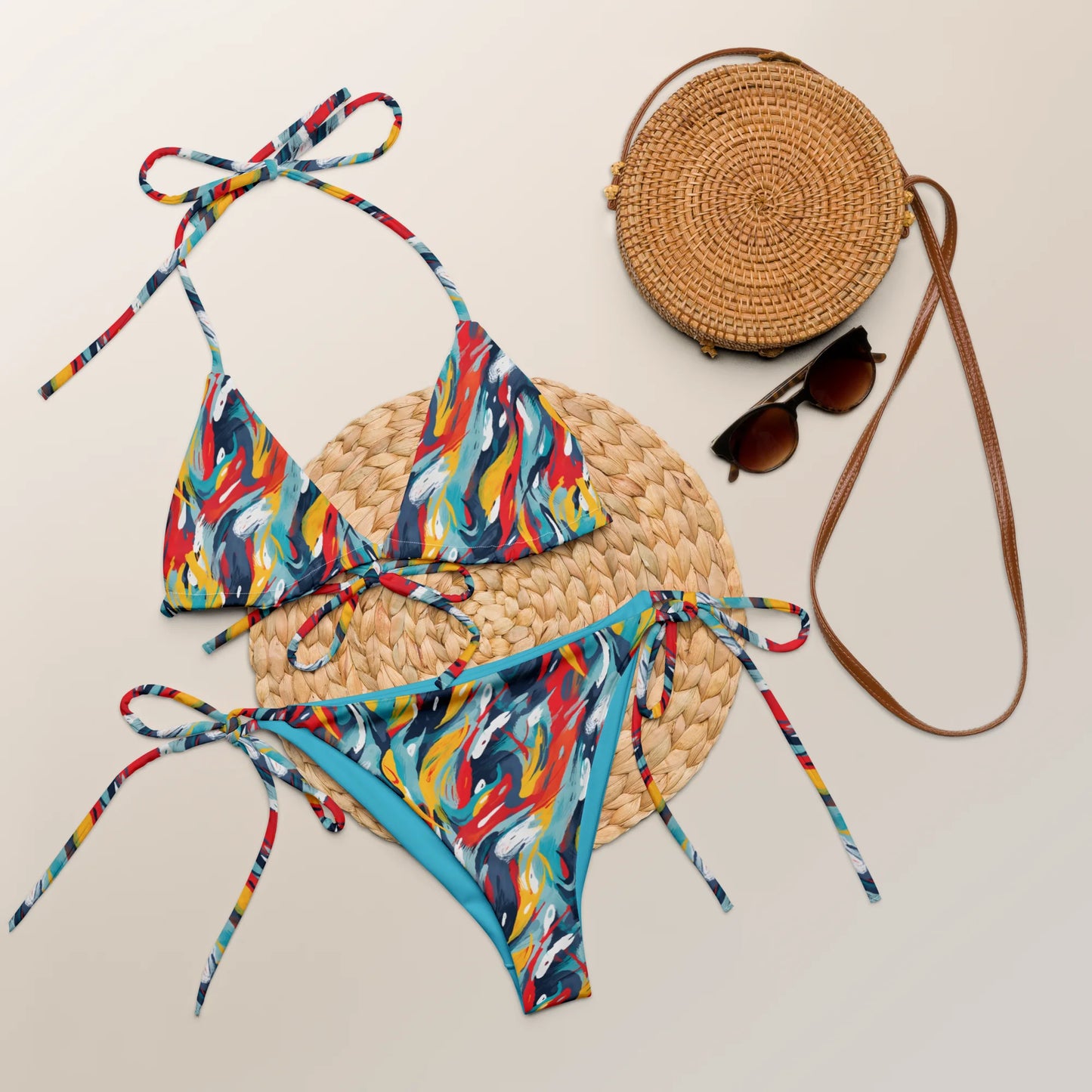 Bright Meadows Recycled String Bikini