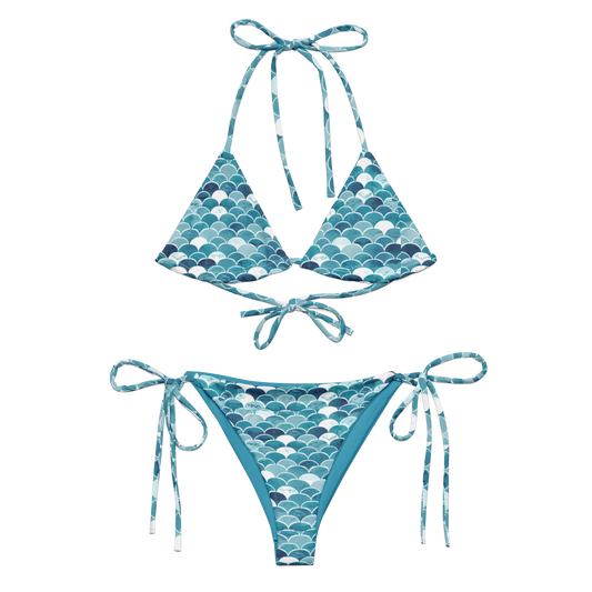 Turquoise Mermaid Fantasy Recycled String Bikini