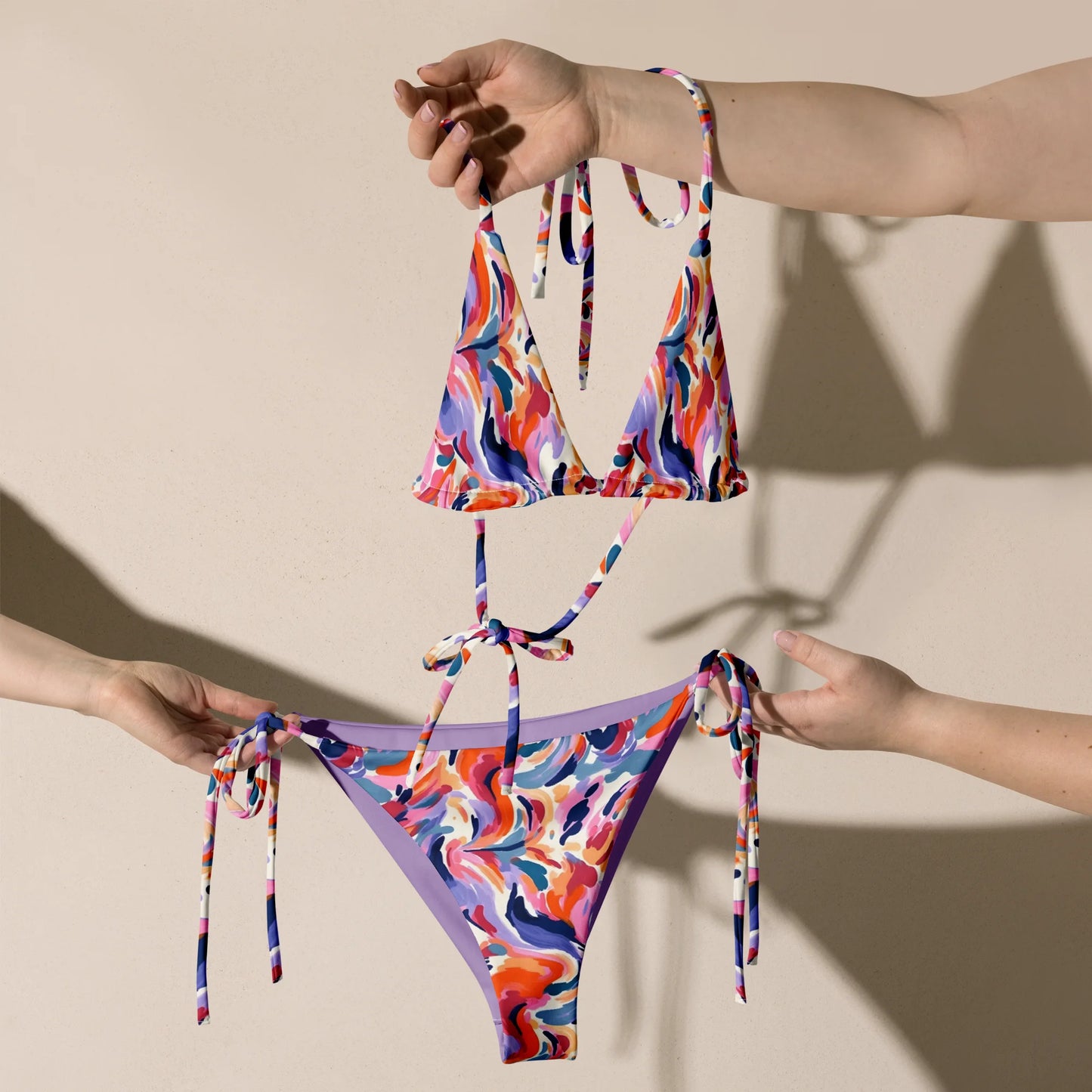 Ebullient Blossoms Recycled String Bikini