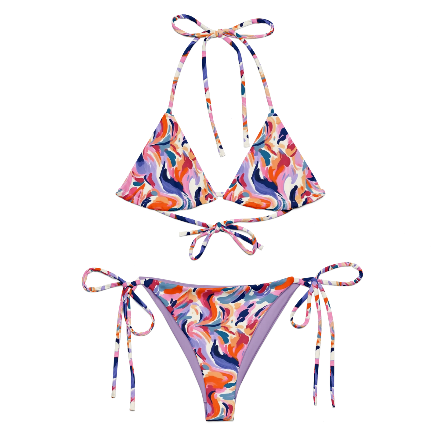 Ebullient Blossoms Recycled String Bikini