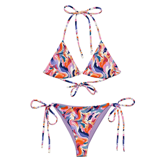 Ebullient Blossoms Recycled String Bikini