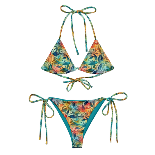 Mysterious Summer Boho Ornament Recycled String Bikini