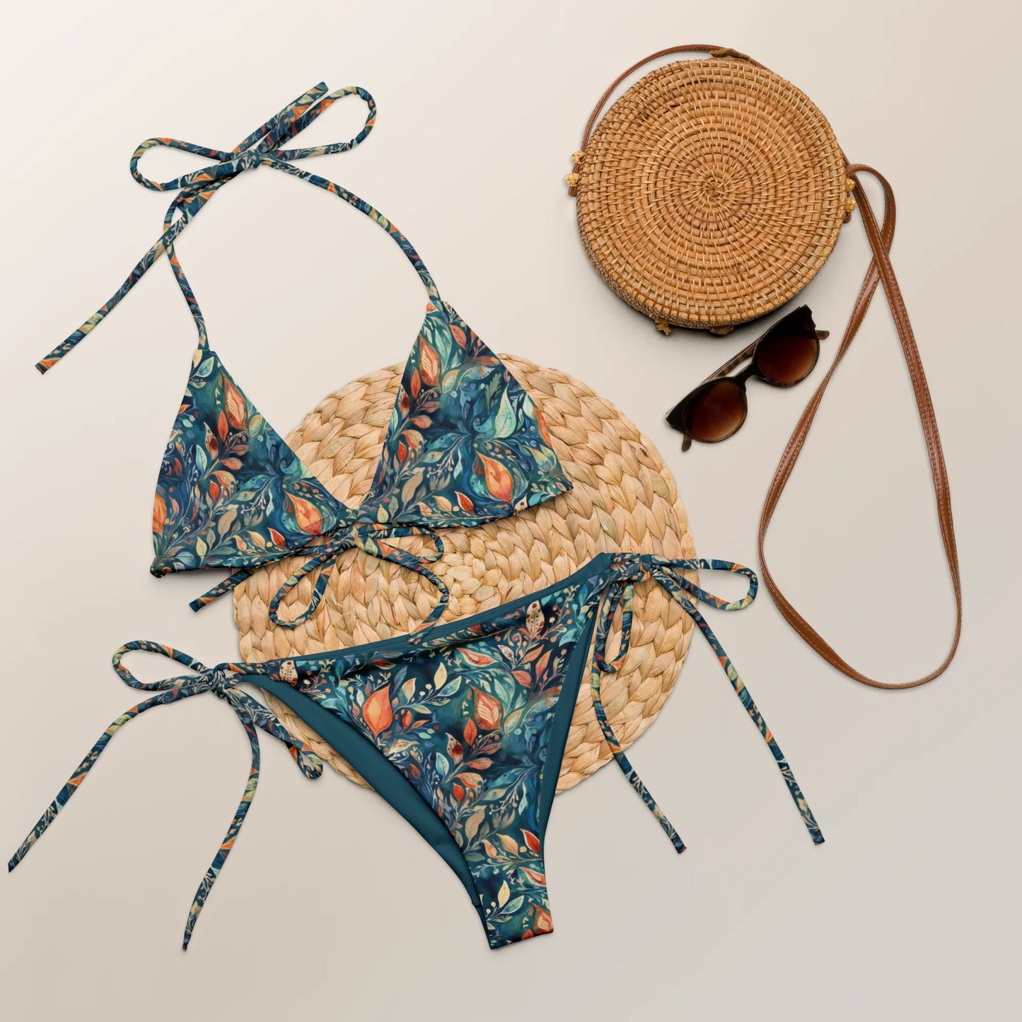 Bohemian Bloom Recycled String Bikini