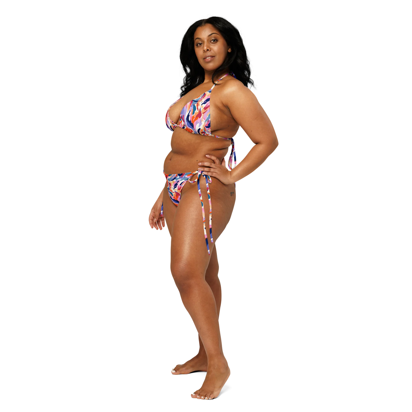 Ebullient Blossoms Recycled String Bikini