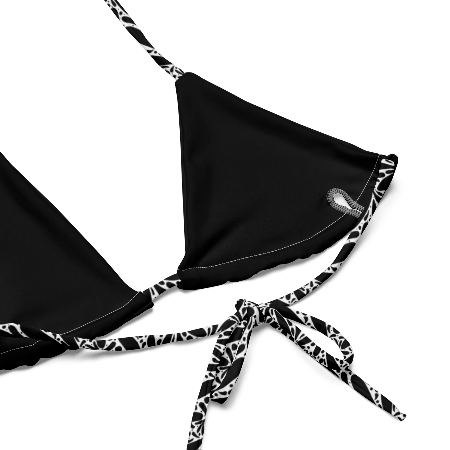 Black Leafy Luxury Recycled Bikini