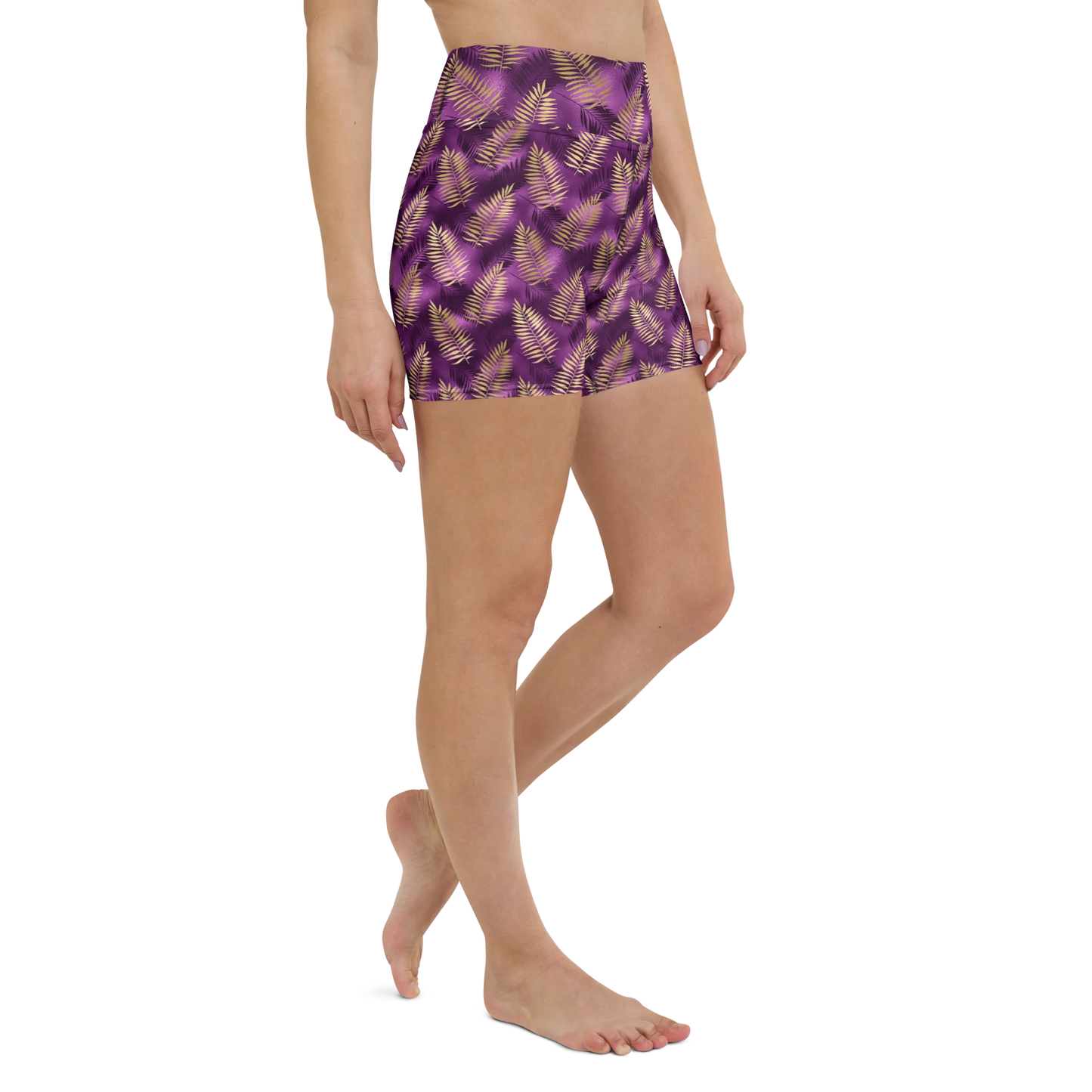 Violet & Gold Tropical Magic Yoga Shorts