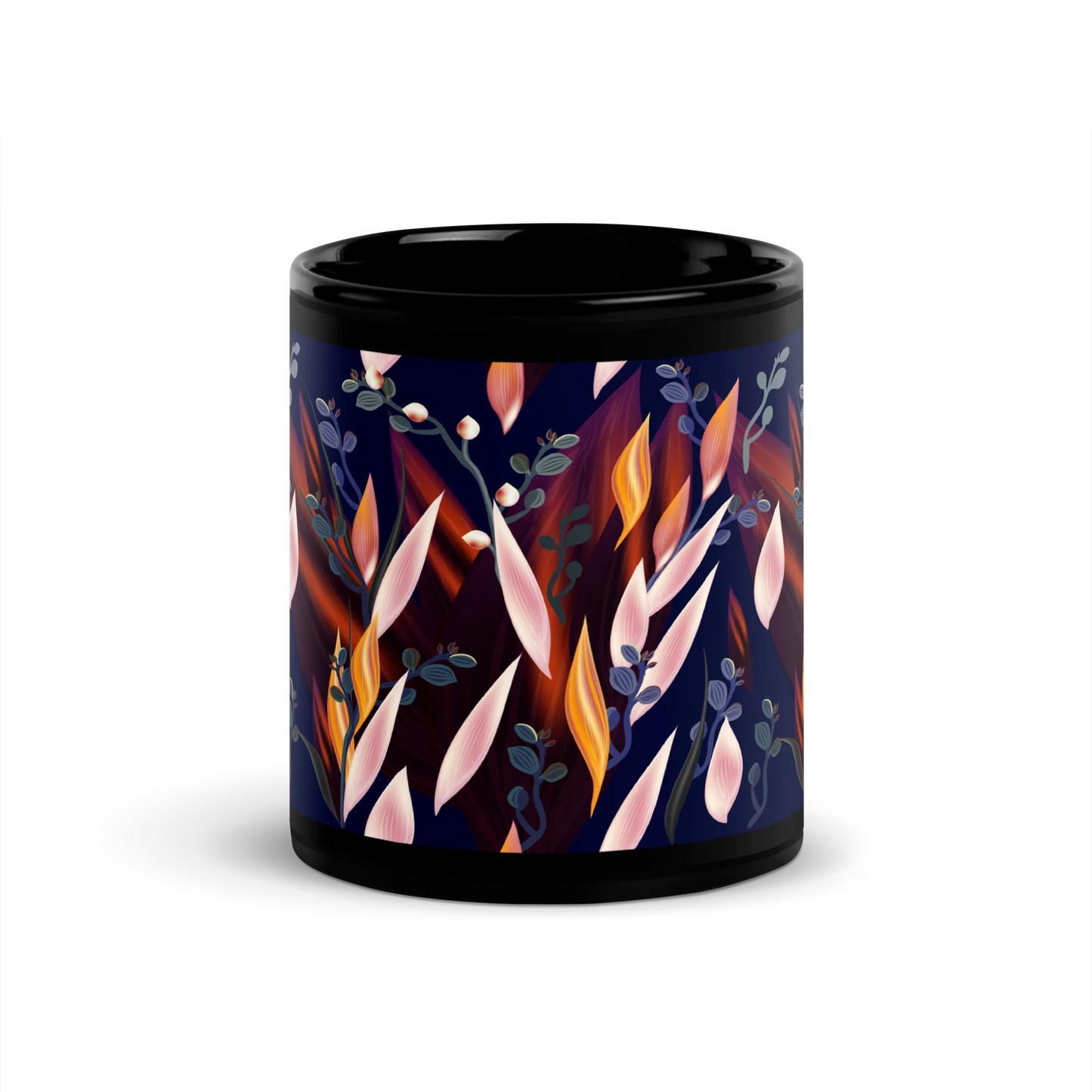 Tropical Paradise Black Mug