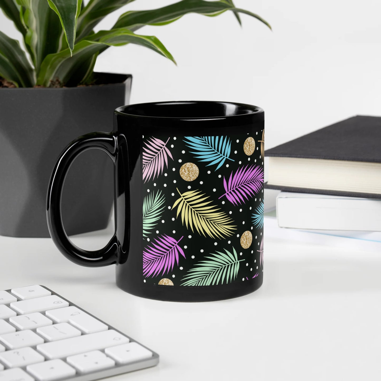 Tropical Tranquility Black Mug