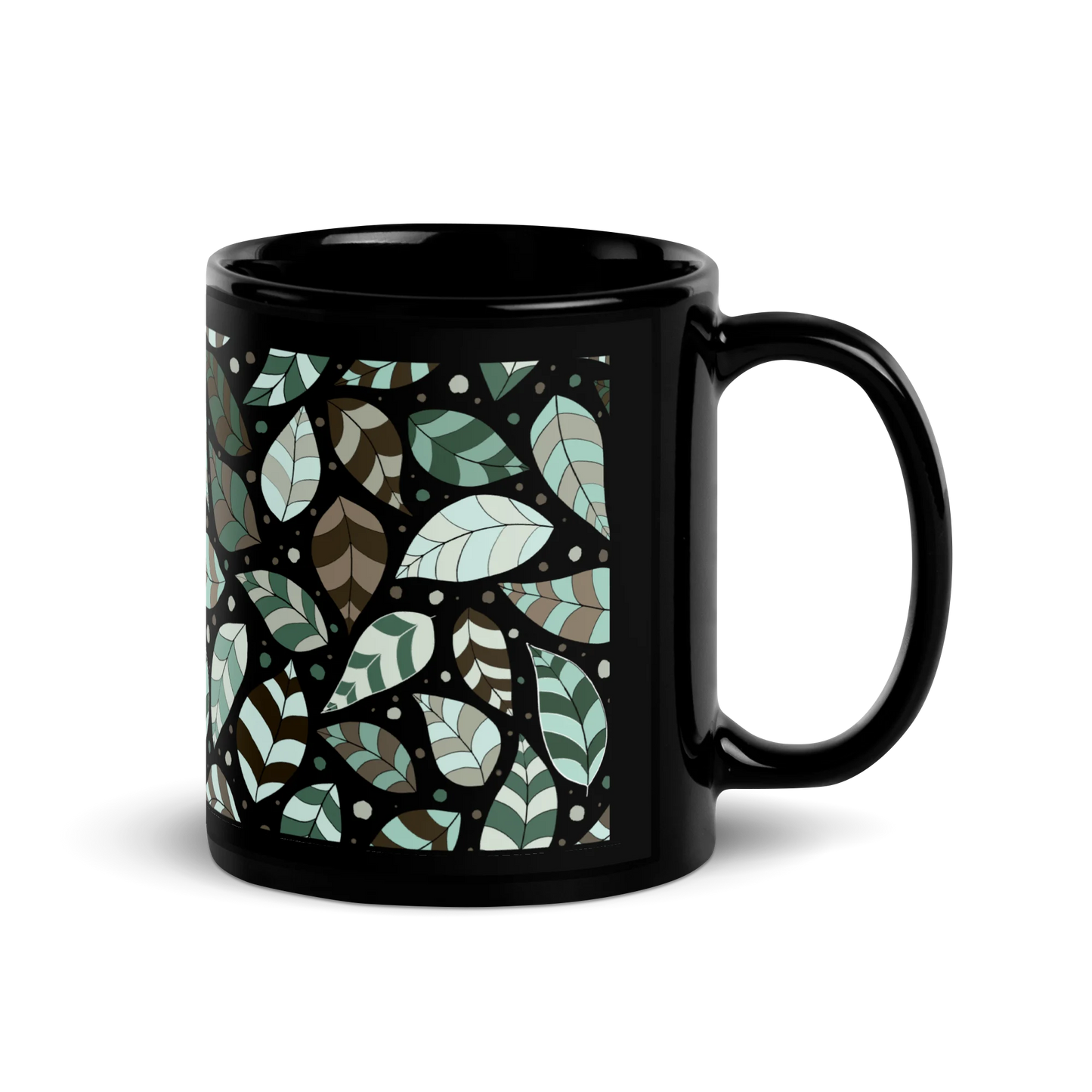 Green Leafy Ornament Mug