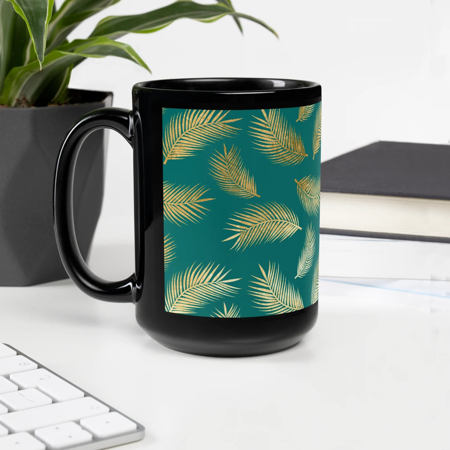 Tropical Vibes Black Mug