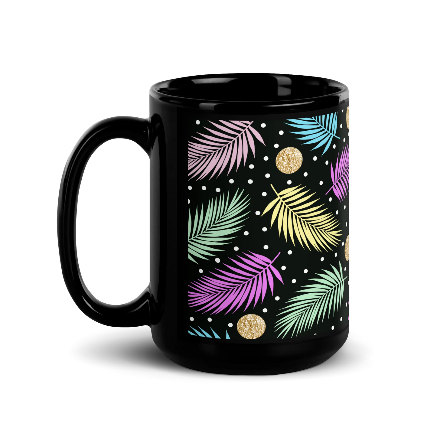 Tropical Tranquility Black Mug