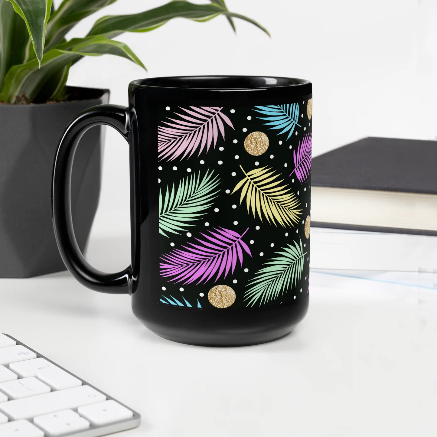 Tropical Tranquility Black Mug