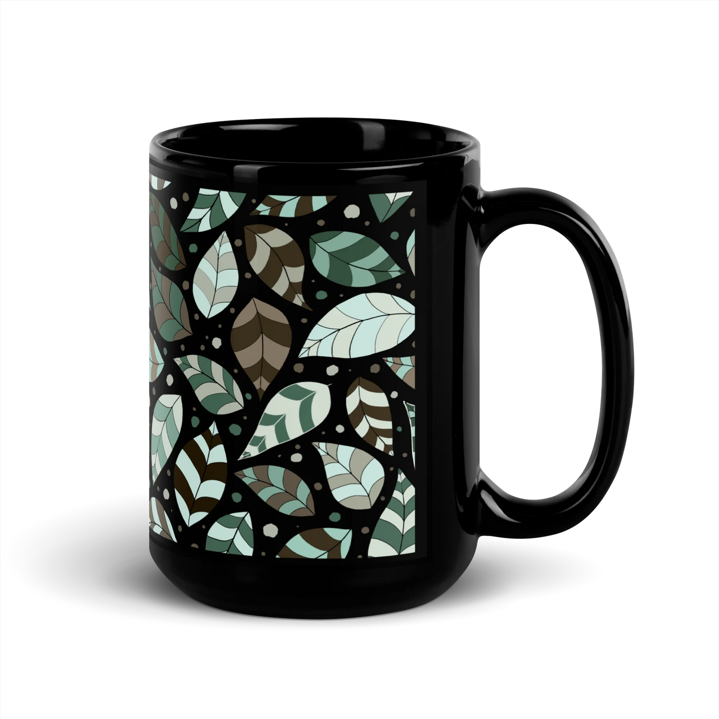 Green Leafy Ornament Mug