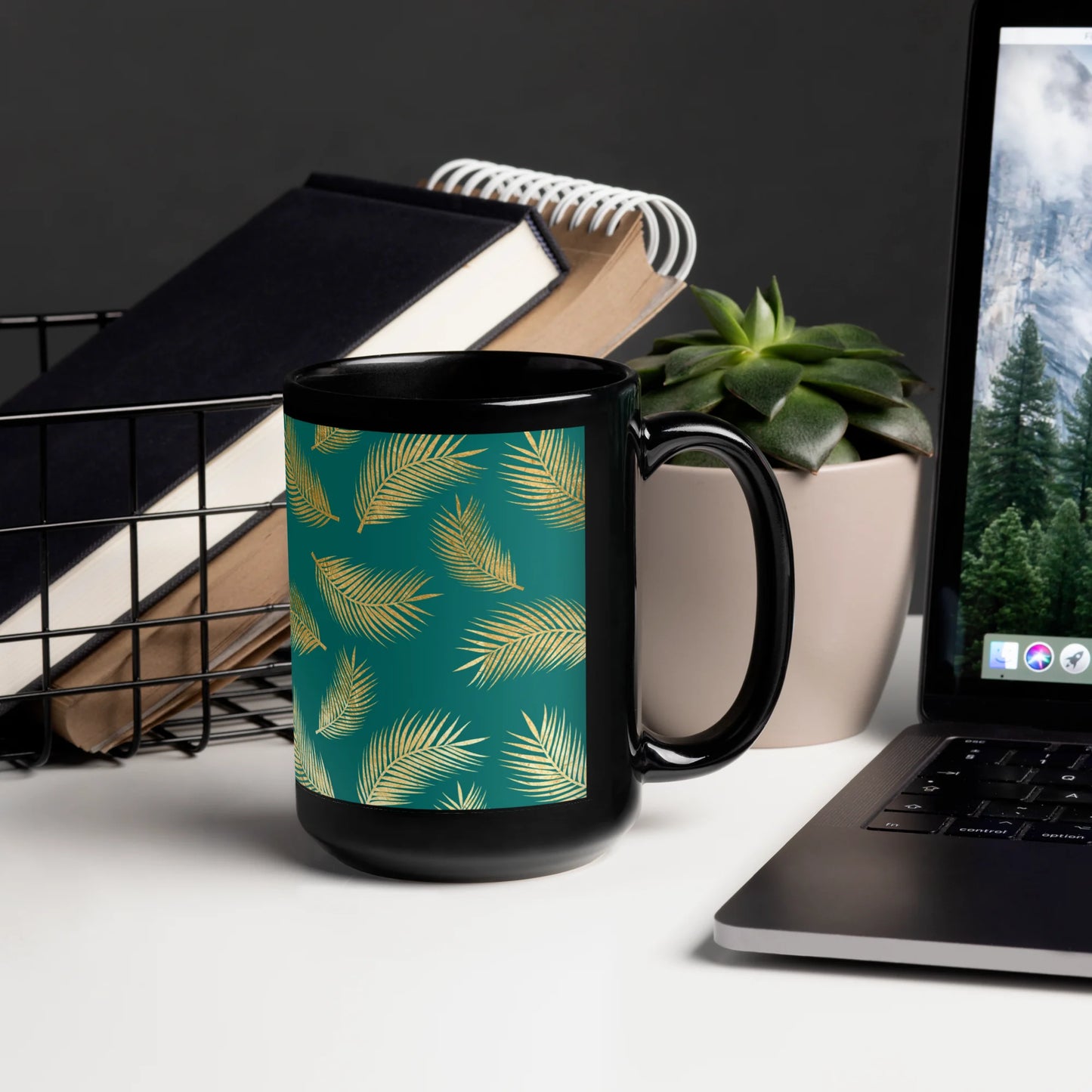 Tropical Vibes Black Mug