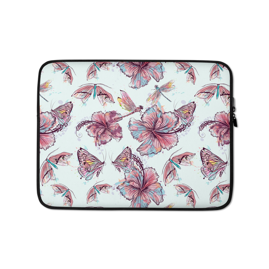 Sophisticated Hibiscus Ornament Laptop Sleeve