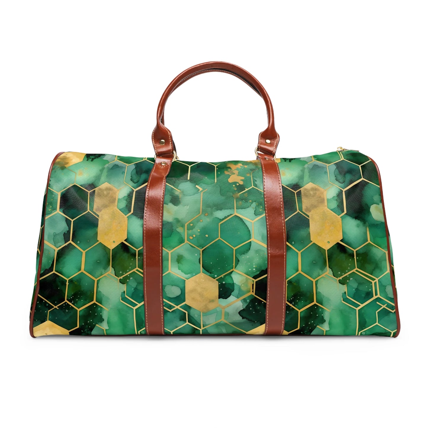Abstract Verdant Elegance Travel Bag