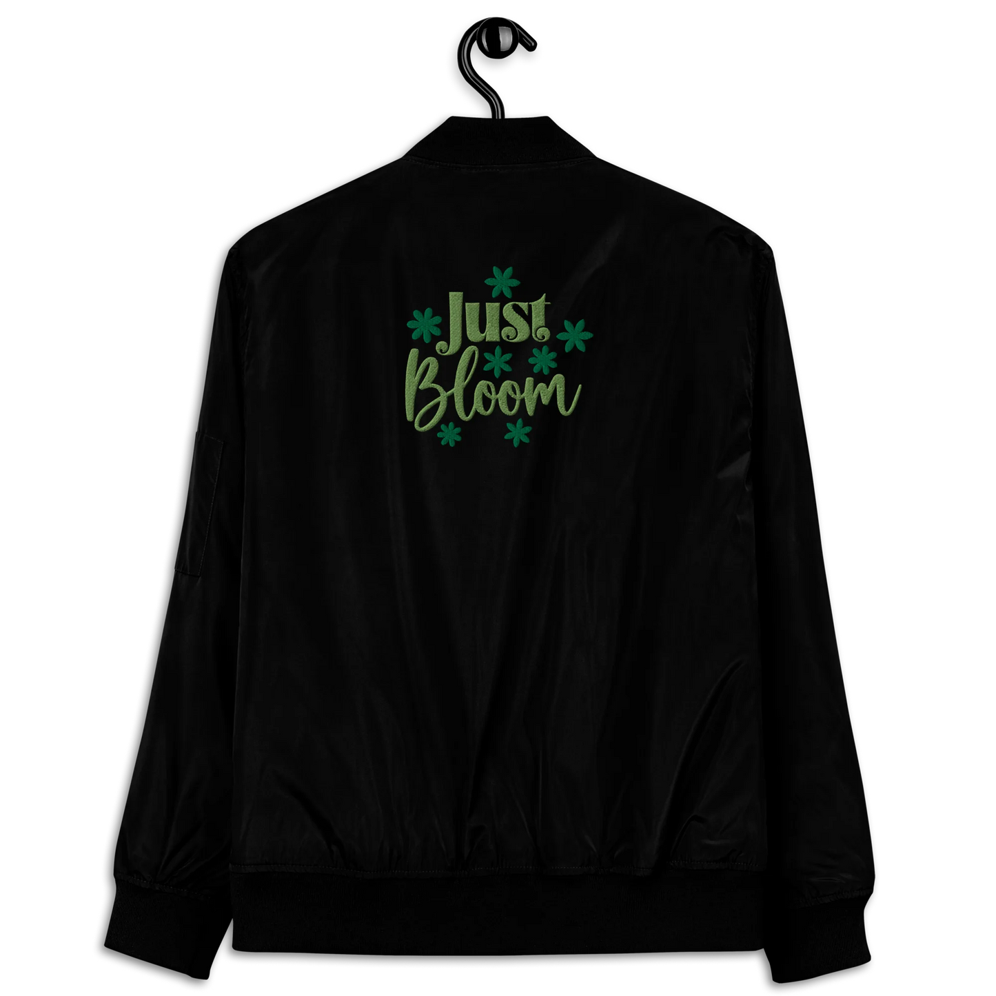 Just Bloom Embroidered Premium Recycled Bomber Jacket