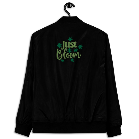 Just Bloom Embroidered Premium Recycled Bomber Jacket