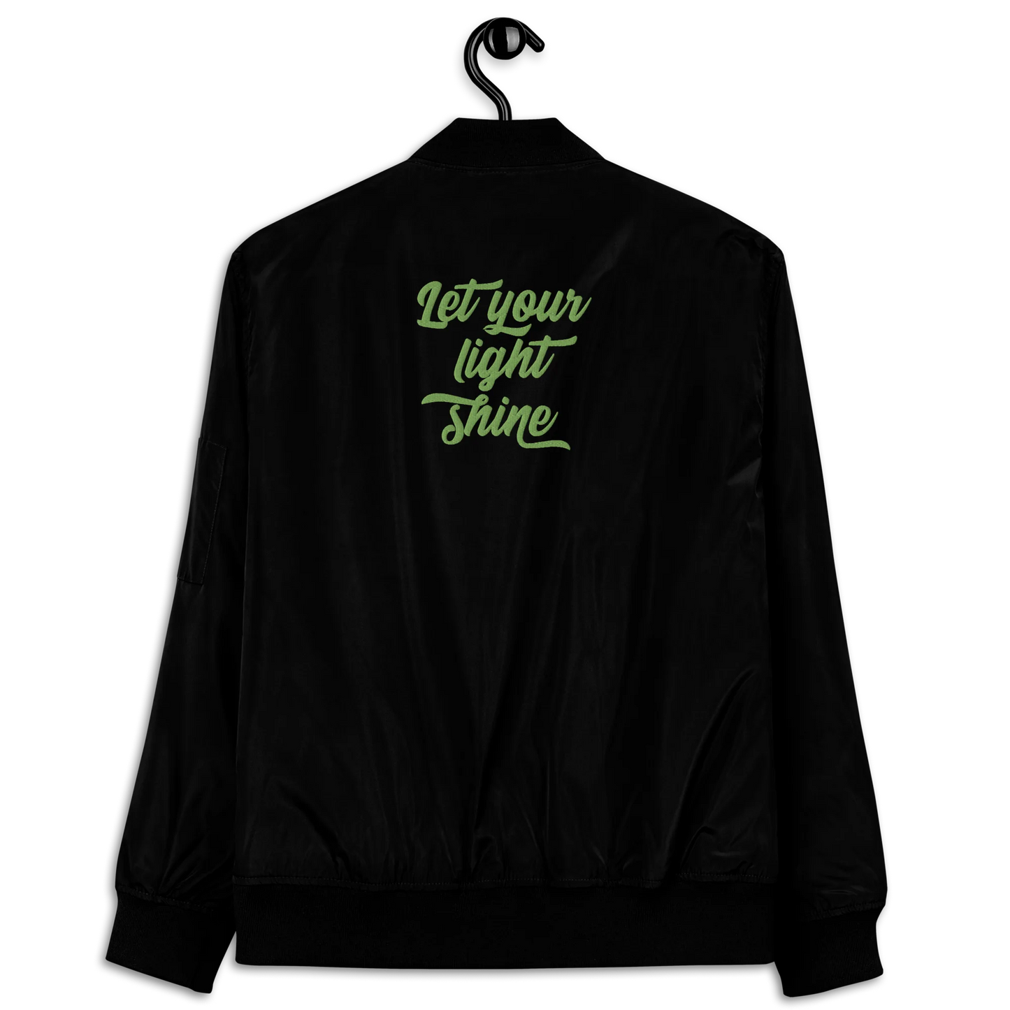 Let Your Light Shine Embroidered Premium Recycled Bomber Jacket