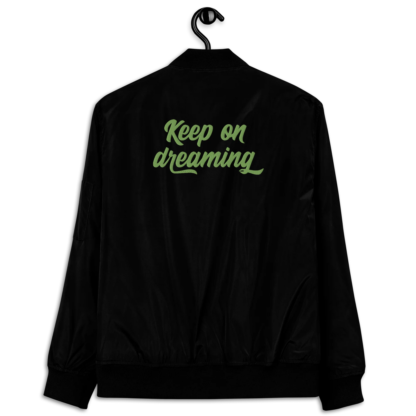 Keep On Dreaming Embroidered Premium Recycled Bomber Jacket