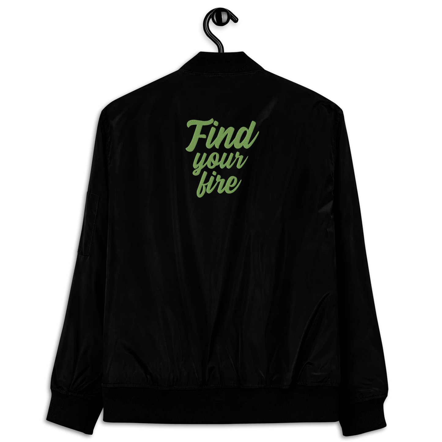 Find Your Fire Embroidered Premium Recycled Bomber Jacket