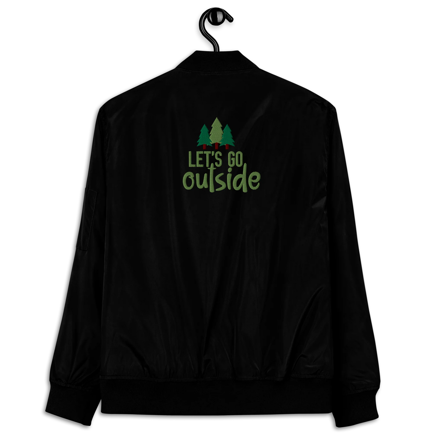 Let's Go Outside Embroidered Premium Recycled Bomber Jacket